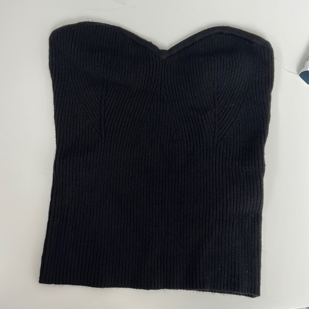 Abercrombie & fitch black strapless top